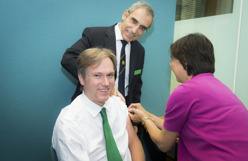 Henry Smith MP raises awareness of flu vaccination