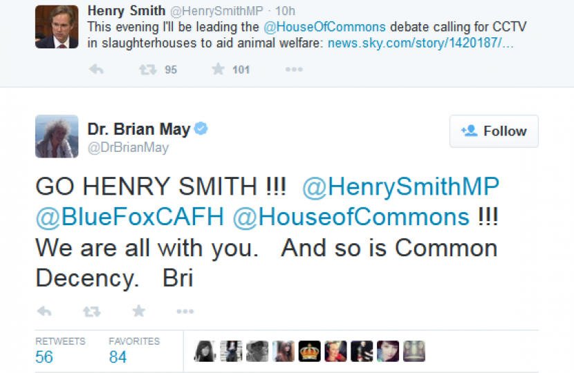 Dr Brian May endorses Henry Smith MP
