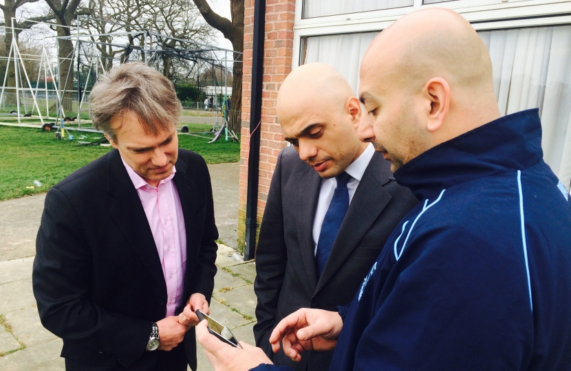 Henry Smith shows off Crawley community engagement to Culture Secretary