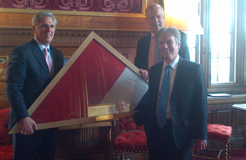 Henry Smith MP leads UK Parliamentary Flag Exchange with US Congress