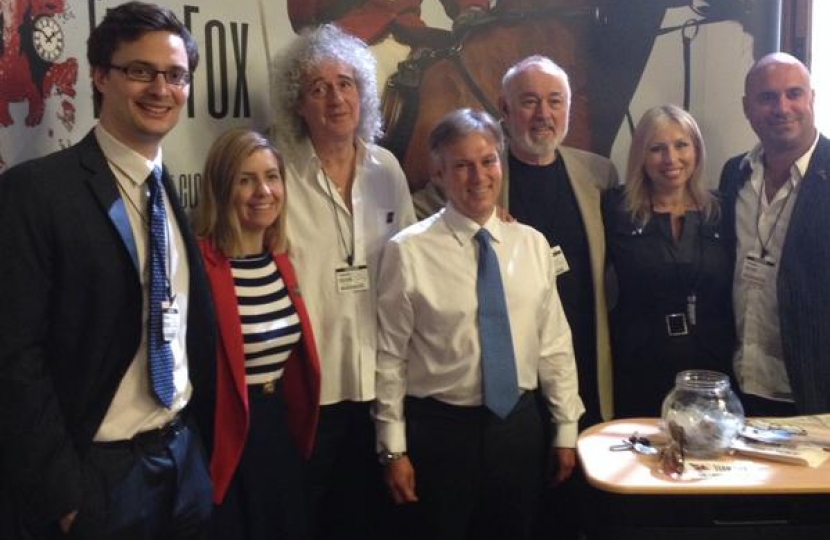 Henry Smith MP welcomes Dr Brian May to Parliament for Team Fox launch