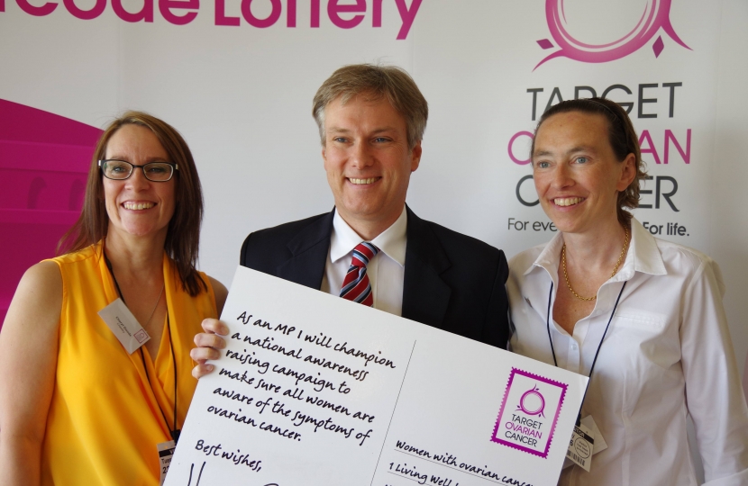 Henry Smith MP backs Target Ovarian Cancer campaign