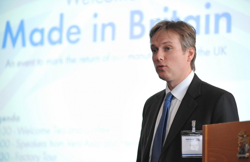 Henry Smith MP: 121 Crawley businesses helped set up by Government schemes
