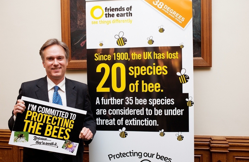 At a Friends of the Earth event in Parliament supporting our bees