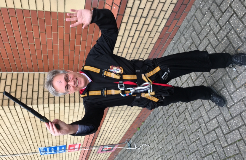 Crawley MP dresses up to abseil for St Catherine's Hospice