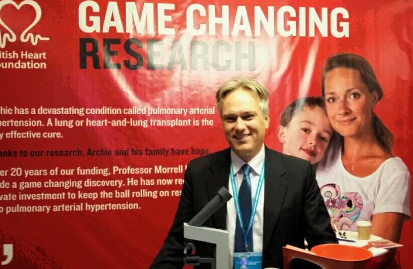 Crawley MP reaffirms support for British Heart Foundation