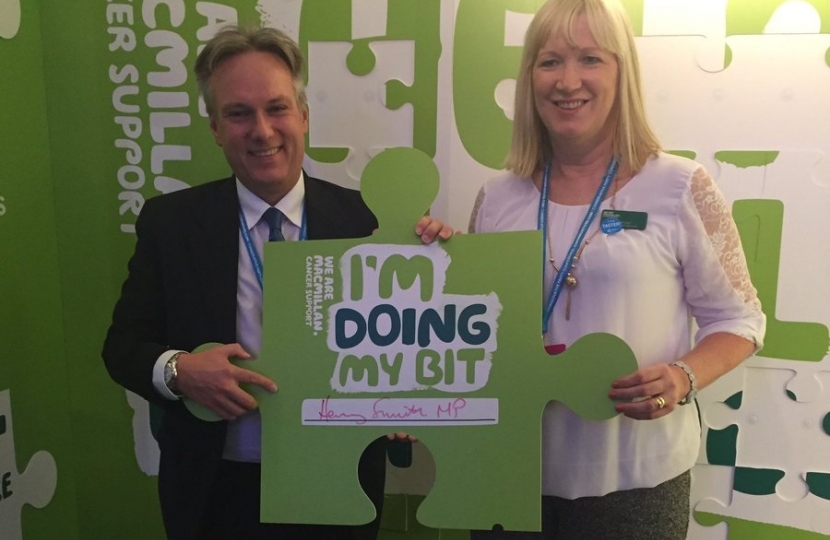 Crawley MP 'does his bit' for Macmillan Cancer Support