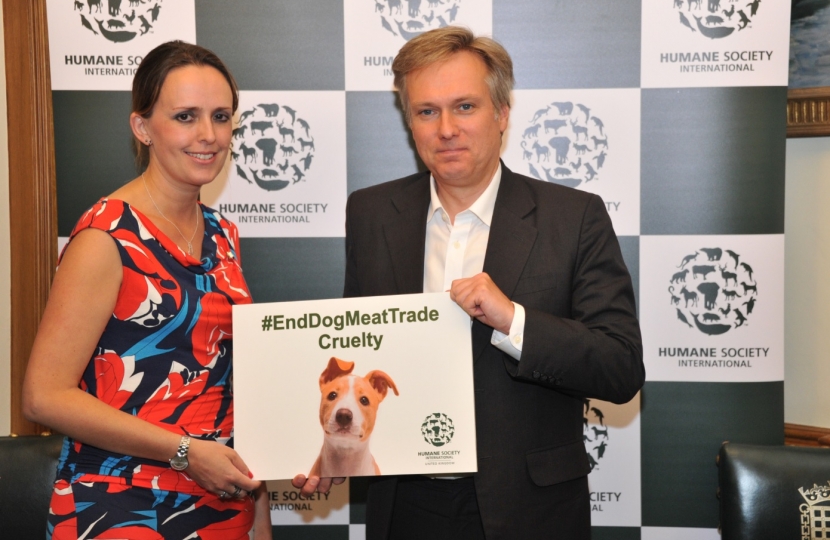 Henry Smith MP raises awareness of dog meat trade