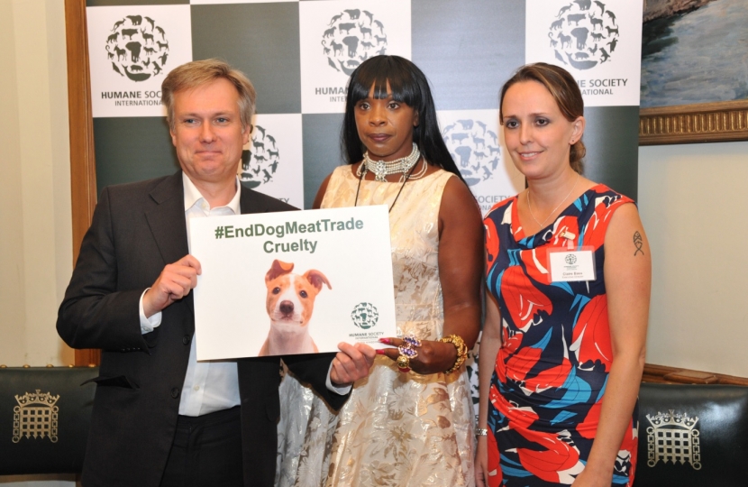 Henry Smith MP raises awareness of dog meat trade