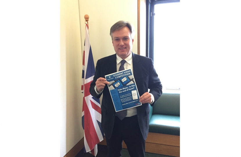 Henry Smith MP invites Crawley students to enter video competition on fake news