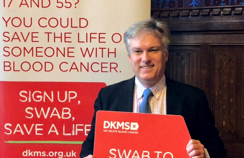 Henry Smith MP continues the fight against blood cancer