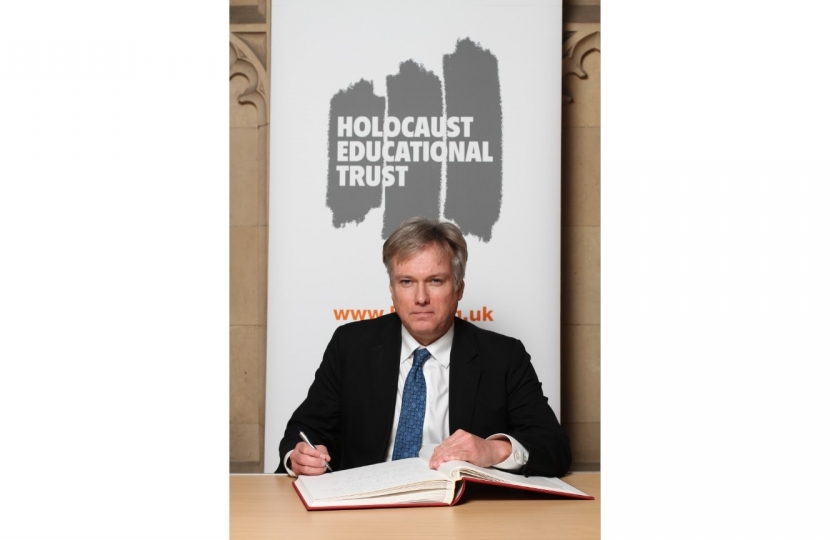 Henry Smith MP signs Holocaust Educational Trust Book of Commitment