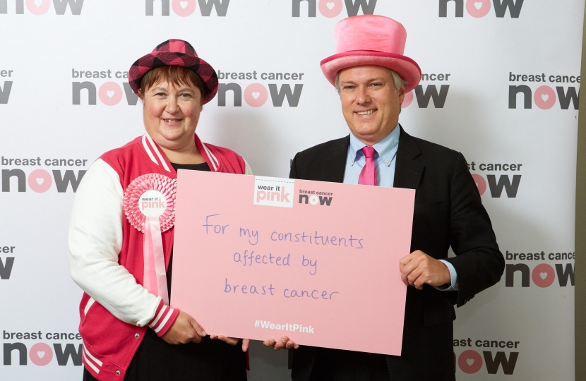 Henry Smith MP Wears It Pink for Breast Cancer Now