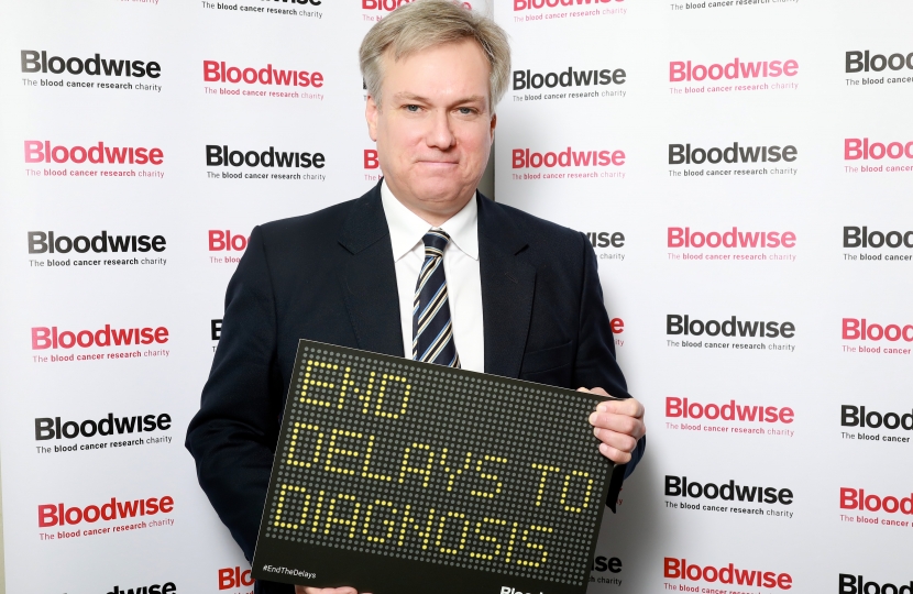 Henry Smith MP backs campaign to stop delays to blood cancer diagnosis
