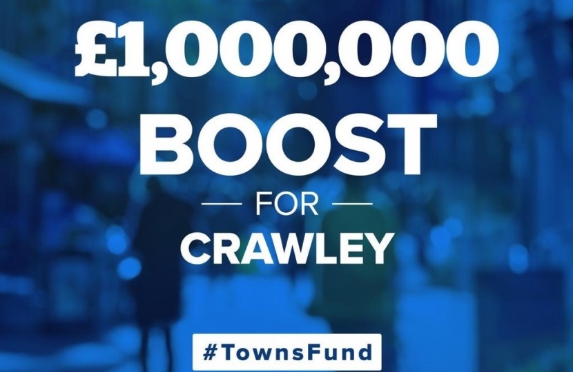 £1 million for Crawley to boost regeneration and support local recovery from coronavirus