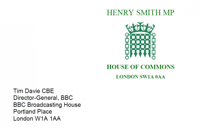 Henry Smith MP leads cross-party call for BBC to consider animal welfare