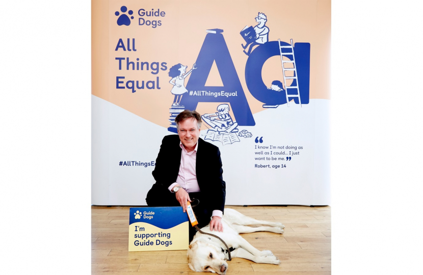Henry Smith MP backs Guide Dogs’ ‘All Things Equal’ campaign