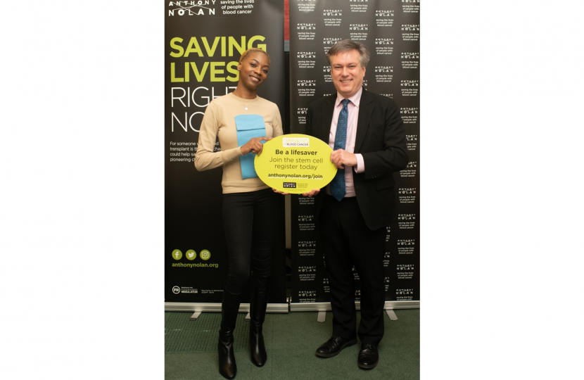 Henry Smith MP celebrates community’s efforts to save the lives of people with blood cancer