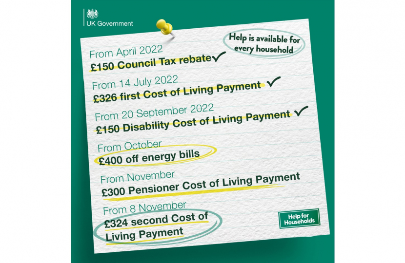 Cost of living support through difficult times