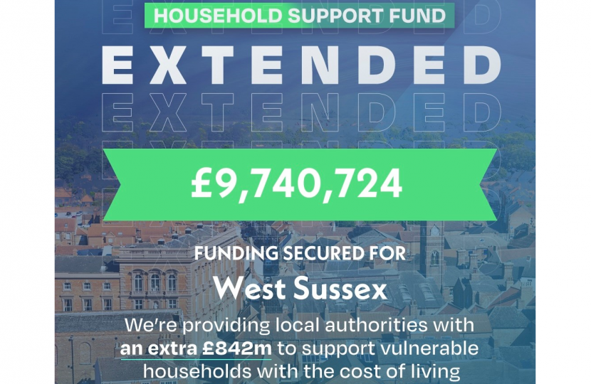 Henry Smith MP welcomes news that vulnerable residents in West Sussex will benefit from more than £9.7 million in Government support funding from this month