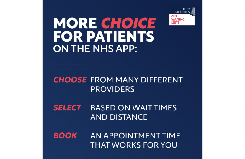 Henry Smith MP welcomes new measures to improve patient choice