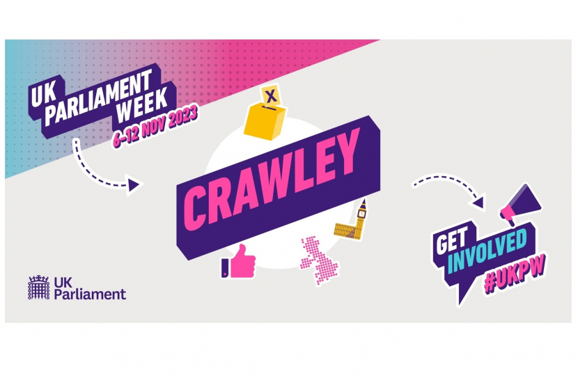 Henry Smith MP calls on Crawley to celebrate UK Parliament Week 2023