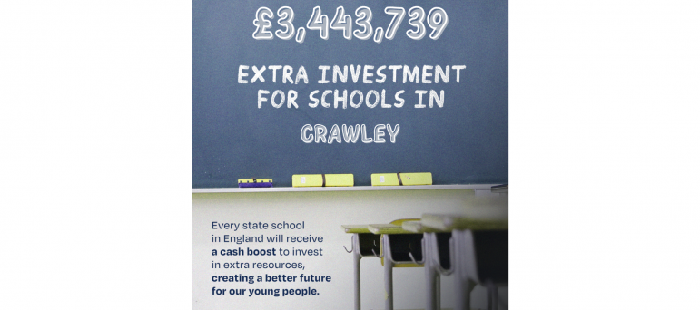 Henry Smith MP welcomes funding boost of more than £3.4 million for schools in Crawley