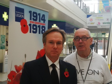 Henry Smith MP thanks Crawley Royal British Legion Poppy Sellers