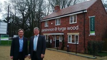 Henry Smith MP and Housing Minister visit Crawley's newest neighbourhood