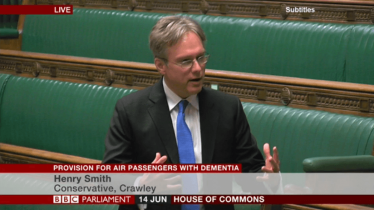 Henry Smith MP backs Gatwick Airport Dementia Passenger Assistance Scheme