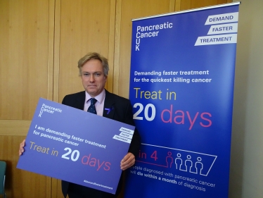 Crawley MP backs campaign for faster treatment for people with pancreatic cancer