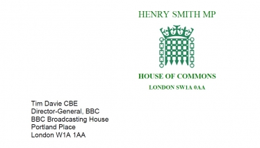 Henry Smith MP leads cross-party call for BBC to consider animal welfare